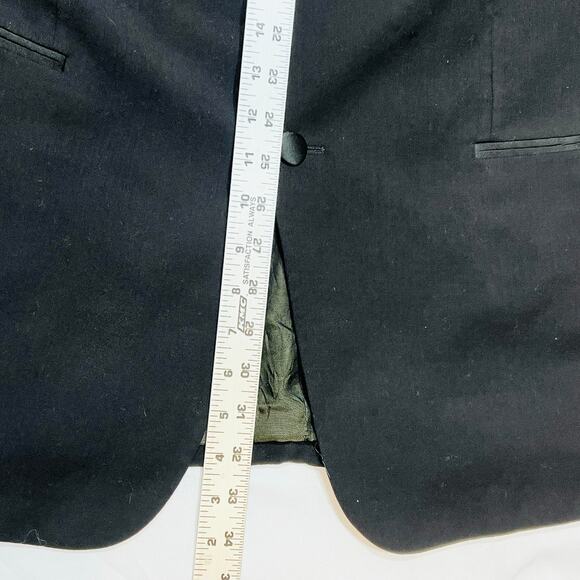 Hugo Boss Womens Wool Blazer 3 Button Lined Vented Pockets Black Used - Picture 7 of 10